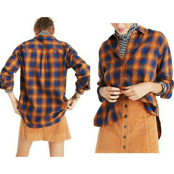Madewell Tops - MADEWELL westward ardan plaid shirt button xl